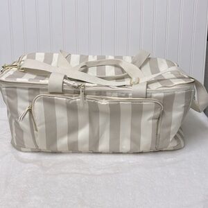 Mark & Graham large Cabana Striped Insulated Cooler Box Tote Picnic Bag NWOT